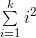 \sum\limits_{i=1}^k i^2