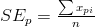 SE_p=\frac{\sum{x_{pi}}}{n}