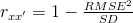 r_{xx'}=1-\frac{RMSE^2}{SD}